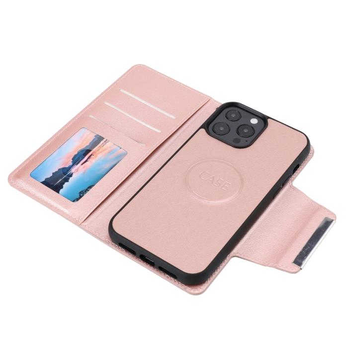 Bild 5, iPhone 13 Pro - 2in1 Magnet Fodral / Skal - Roséguld