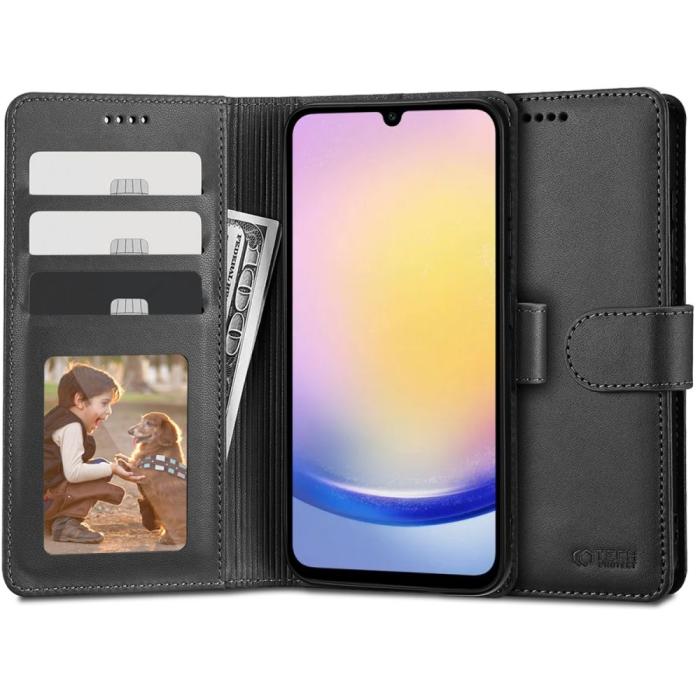 Bild 1, Tech-Protect Samsung Galaxy A25 5G Fodral Läder Svart