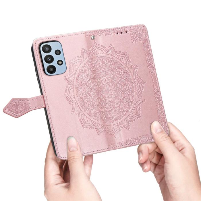 Bild 6, Samsung Galaxy A23 5G Fodral Mandala Läder Roséguld