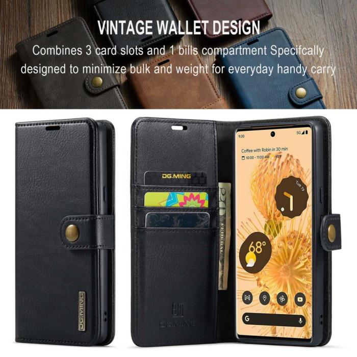 Bild 5, DG.MING Google Pixel 7 Pro 2in1 Magnet Fodral / Skal Svart