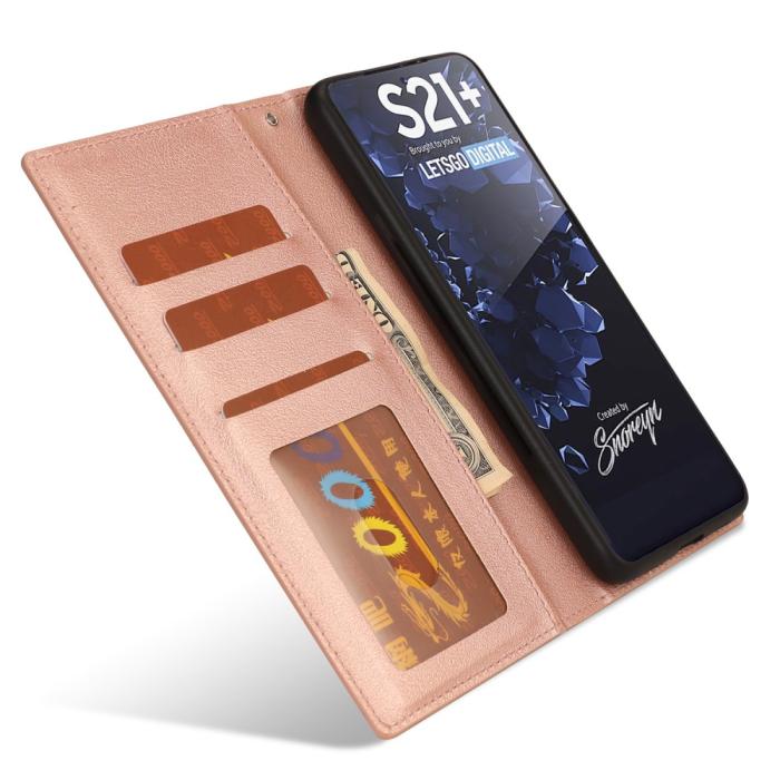 Bild 4, Samsung Galaxy S21 Plus - 2in1 Magnetiskt Plånboksfodral - Roséguld