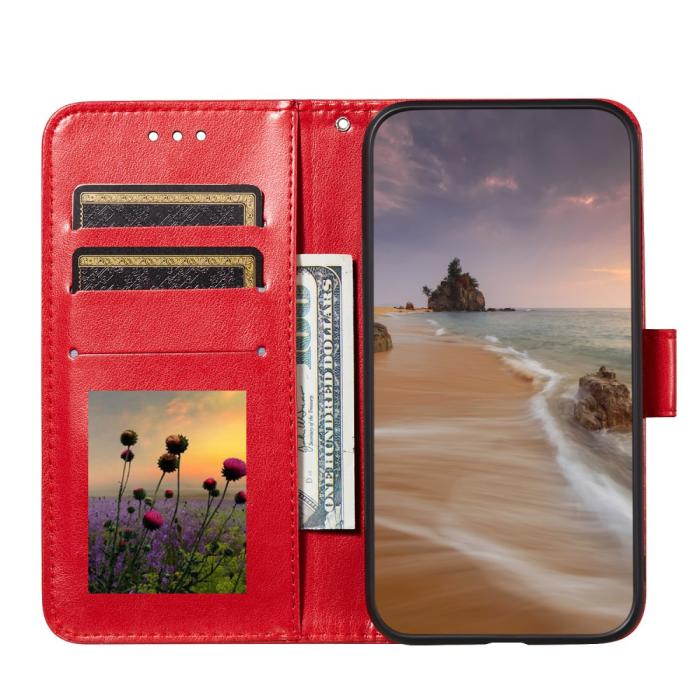 Bild 4, Samsung Galaxy A32 5G - Solid Läder Fodral - Röd