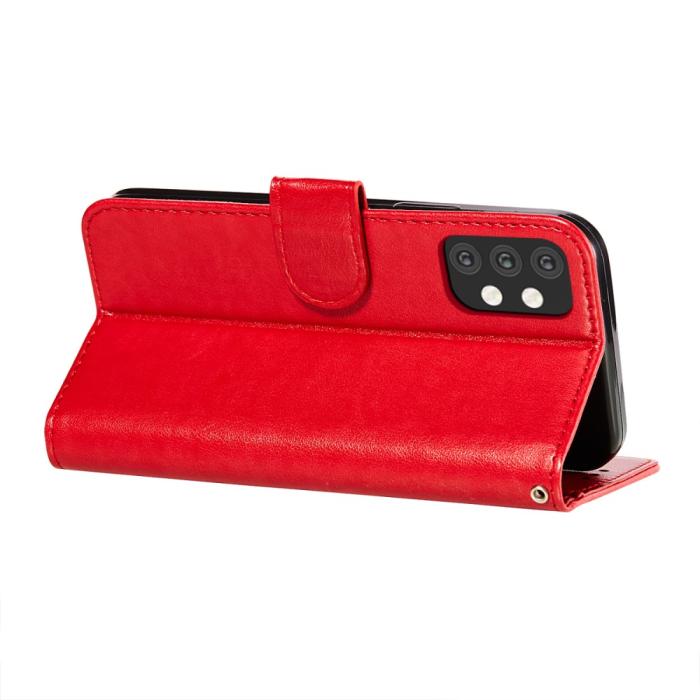 Bild 5, Samsung Galaxy A32 5G - Solid Läder Fodral - Röd