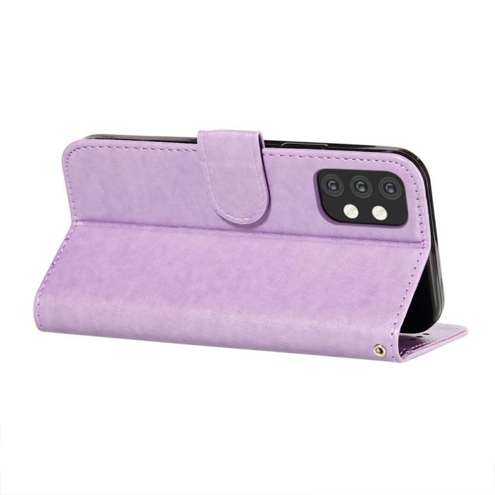 Bild 5, Samsung Galaxy A32 5G - Solid Läder Fodral - Lila