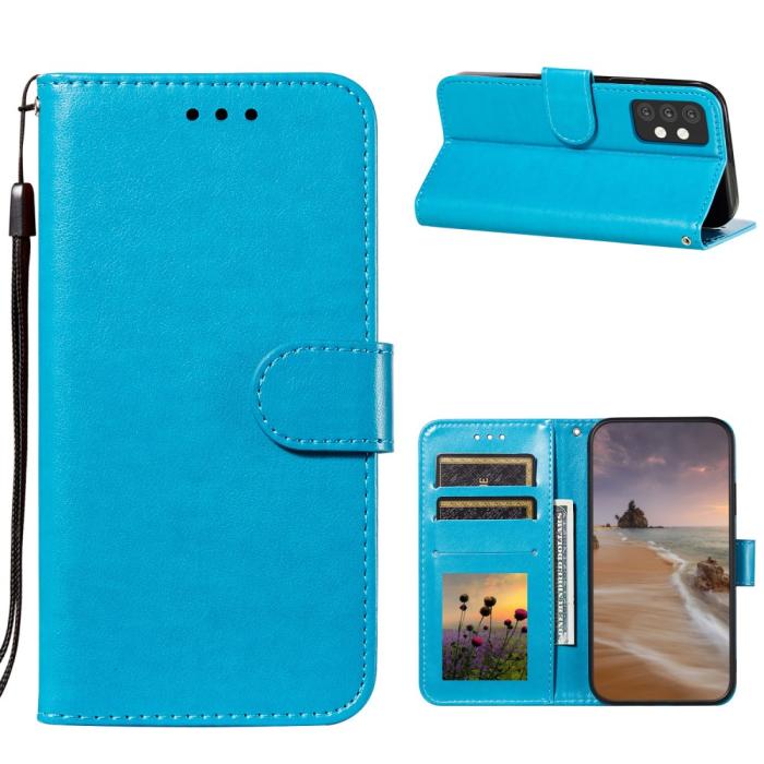 Bild 1, Samsung Galaxy A32 5G - Solid Läder Fodral - Blå