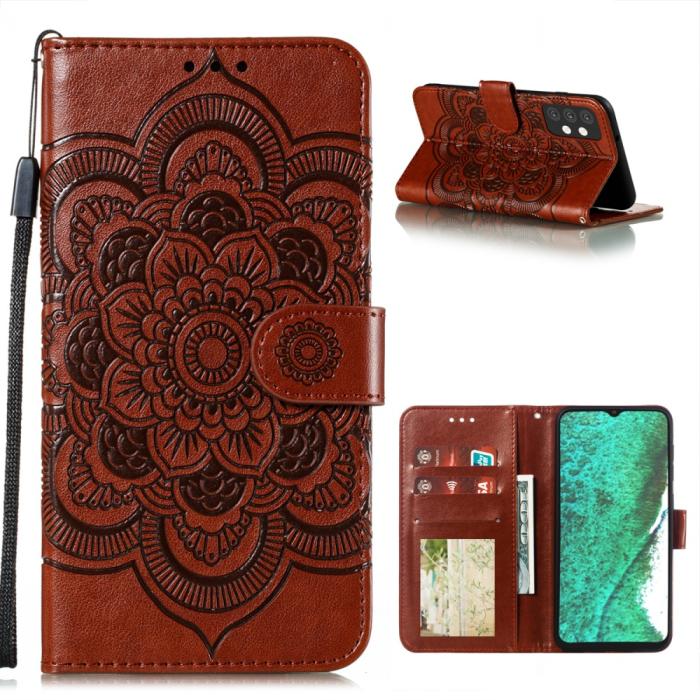 Bild 1, Samsung Galaxy A32 5G - Mandala Flower Fodral - Brun
