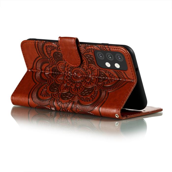Bild 5, Samsung Galaxy A32 5G - Mandala Flower Fodral - Brun
