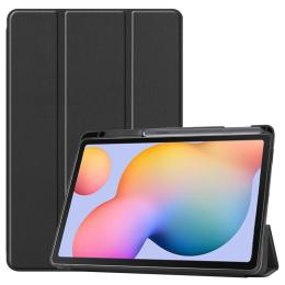 Samsung Galaxy Tab S6 Lite - Tri-Fold Fodral Med Pennhållare - Svart