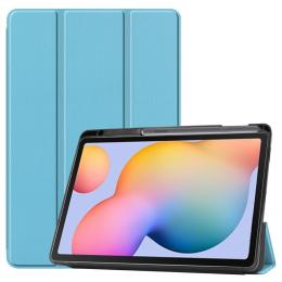 Samsung Galaxy Tab S6 Lite - Tri-Fold Fodral Med Pennhållare - Blå