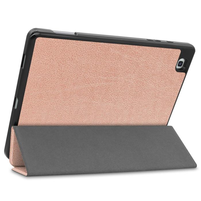 Bild 6, Samsung Galaxy Tab S6 Lite - Tri-Fold Fodral Med Pennhållare - Roséguld