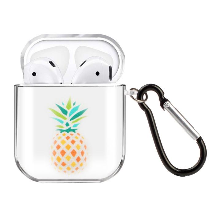 Bild 1, AirPods Skal Med Krok - Ananas