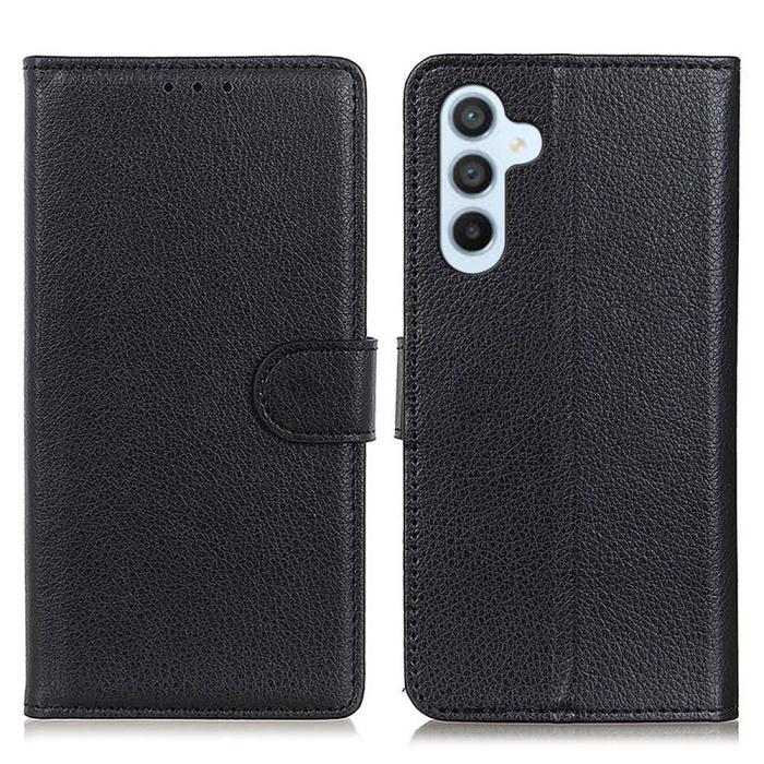 Bild 1, Samsung Galaxy A54 5G Fodral Litchi Textur Svart