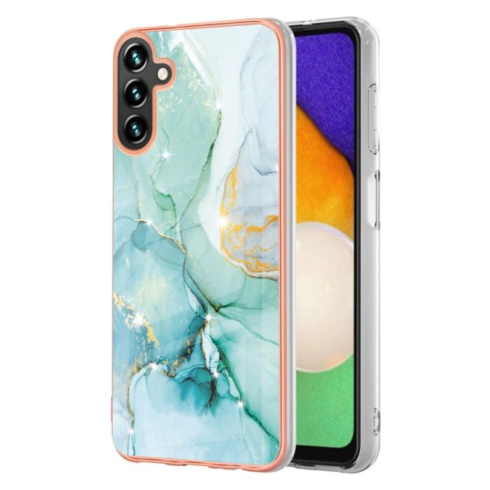 Bild 1, Samsung Galaxy A34 5G Skal Marmor TPU Grön