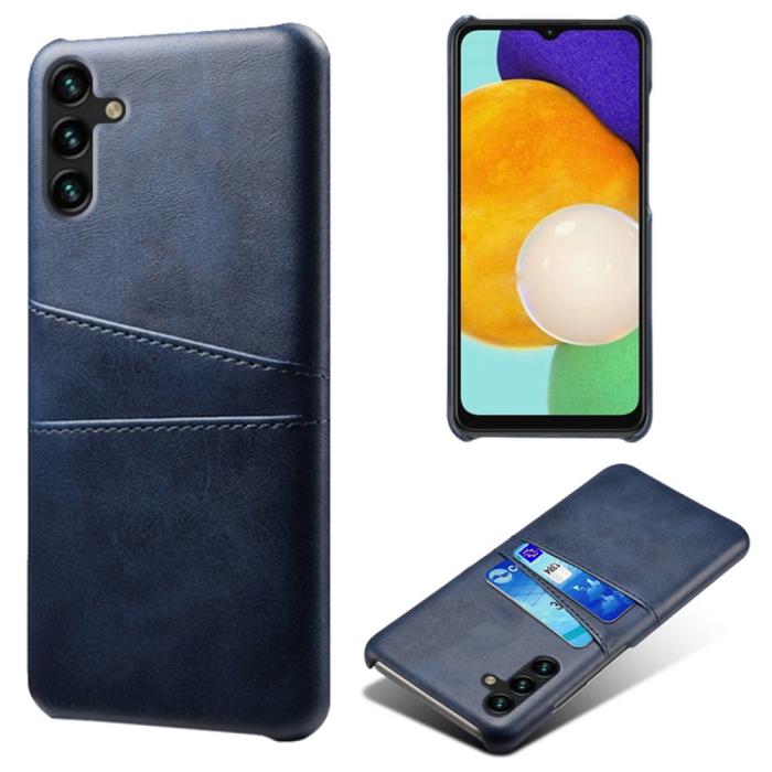 Bild 1, KSQ Samsung Galaxy A54 5G Skal Läderbelagt Kortfack Blå