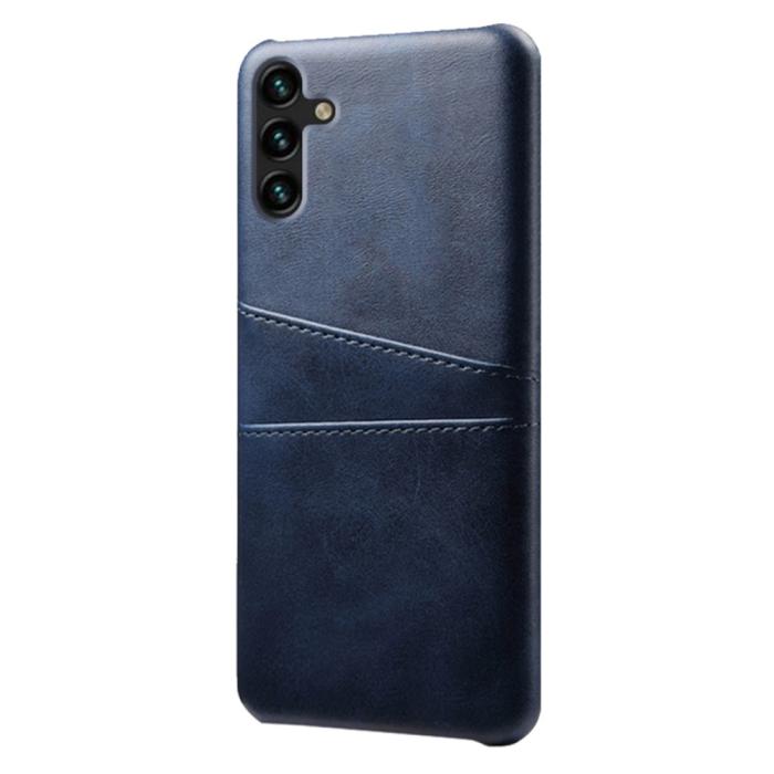 Bild 2, KSQ Samsung Galaxy A54 5G Skal Läderbelagt Kortfack Blå