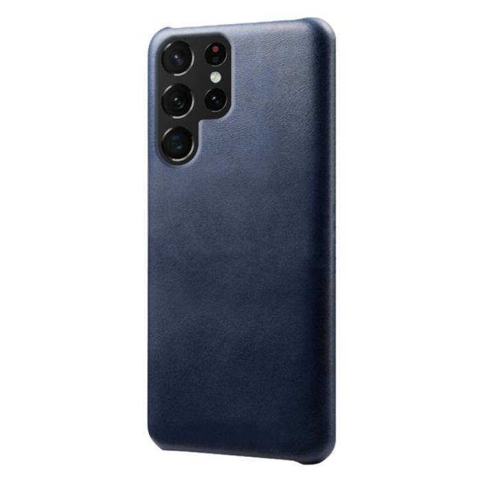 Bild 1, KSQ Samsung Galaxy S22 Ultra Skal Lädertäckt Blå