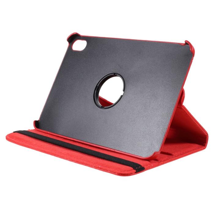 Bild 5, iPad Mini 2024/2021 Fodral 360° Rotation Litchi Röd