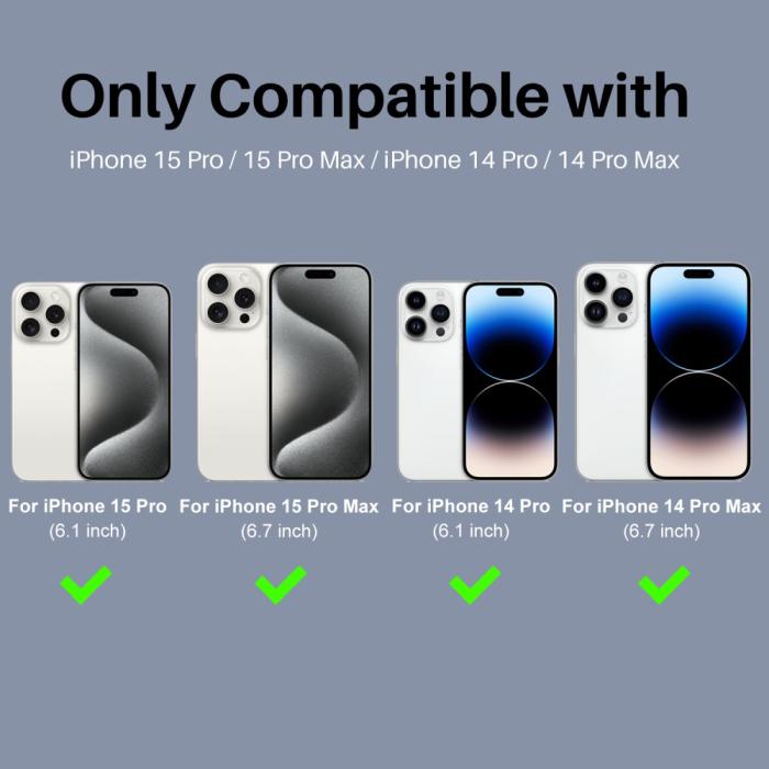 Bild 2, NORTHJO iPhone 14 Pro/Pro Max/15 Pro/Pro Max Linsskydd 2-PACK