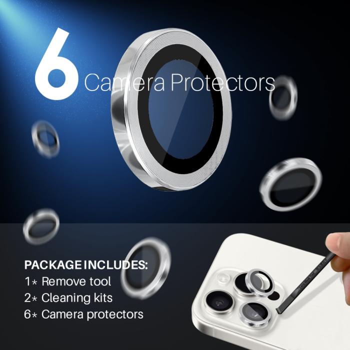 Bild 3, NORTHJO iPhone 14 Pro/Pro Max/15 Pro/Pro Max Linsskydd 2-PACK