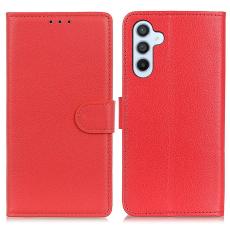 Samsung Galaxy A37 5G Fodral Litchi L&auml;der R&ouml;d