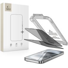 Tech-Protect iPhone 16 / 15 2-PACK Skärmskydd Quick Set Spy+ Privacy