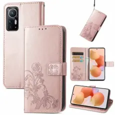 Xiaomi 12 Fodral Med Tryck Ros&eacute;guld