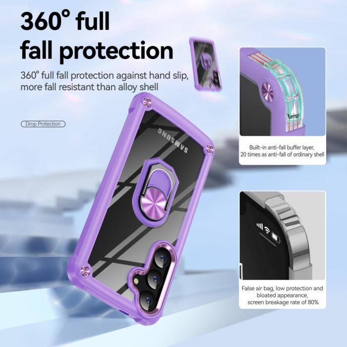 Bild 5, Samsung Galaxy S24 Skal Shockproof Ring Hybrid Lila