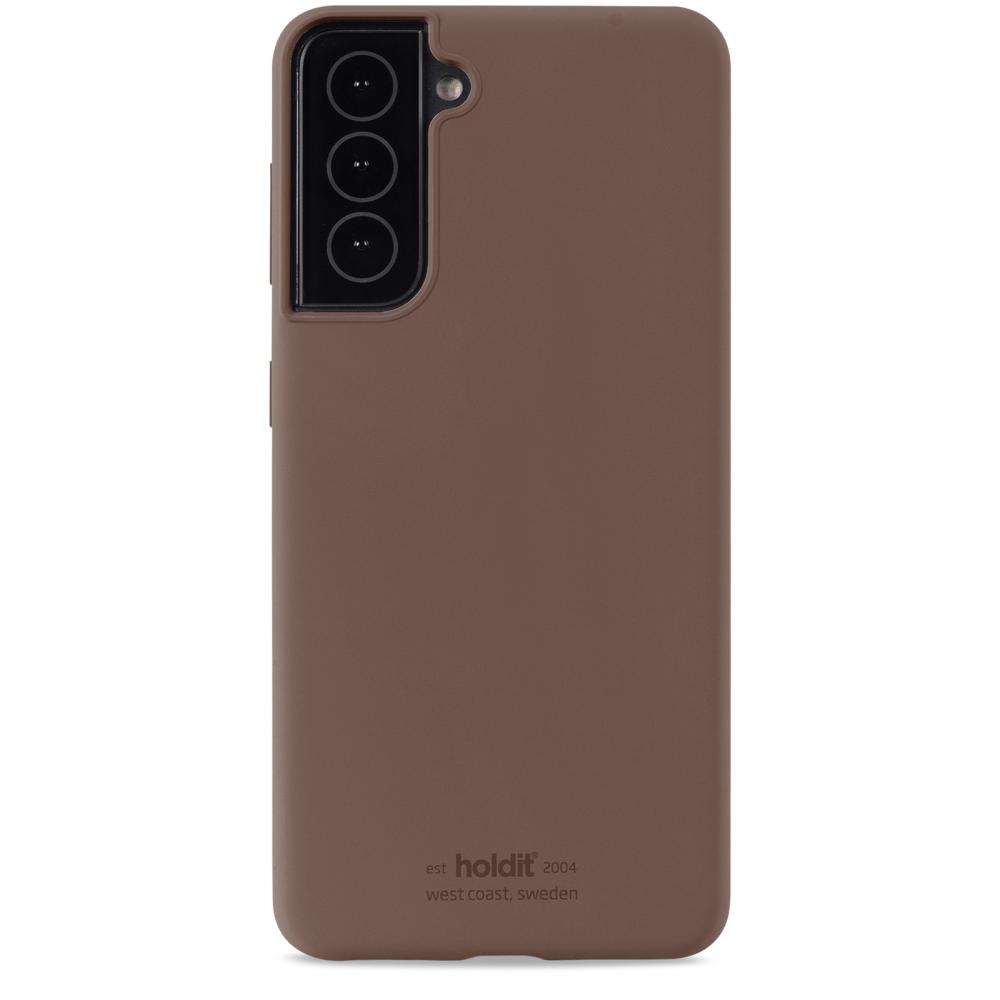 holdit Samsung Galaxy S22 Mobilskal Silikon Dark Brown