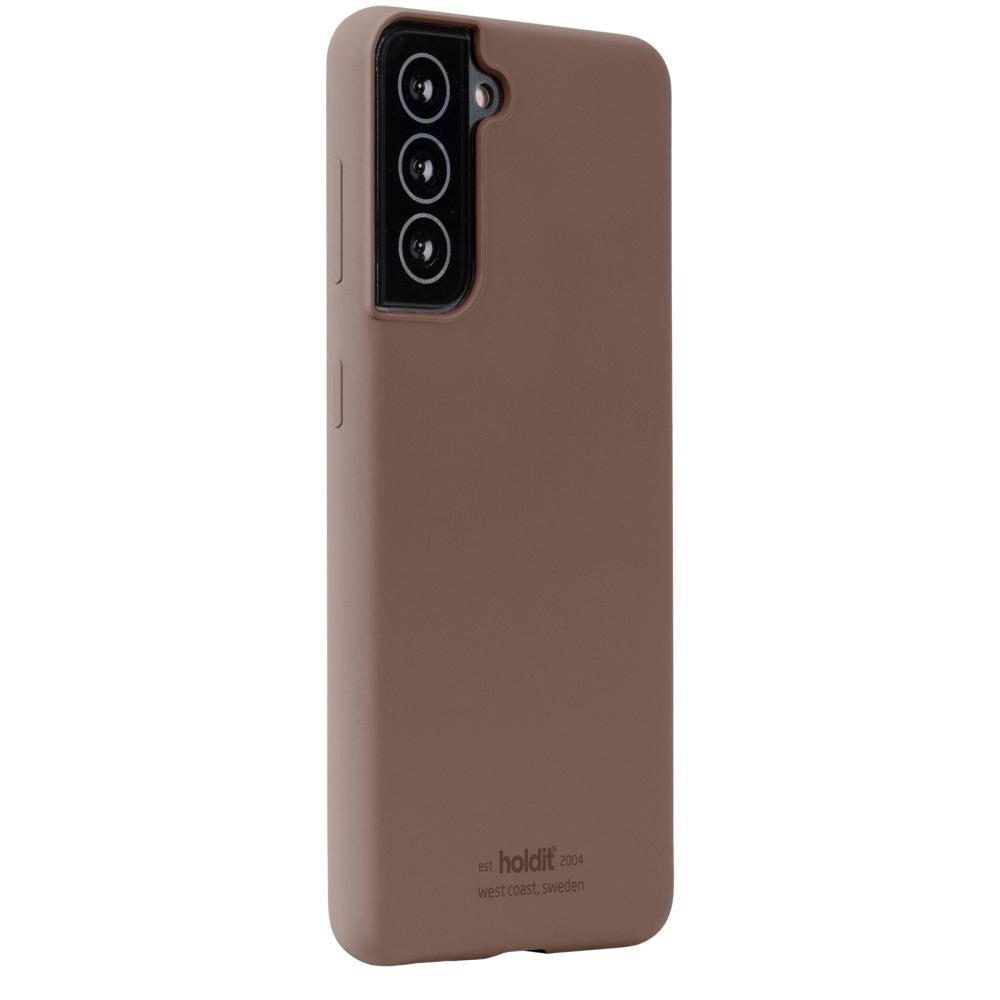 holdit Samsung Galaxy S22 Mobilskal Silikon Dark Brown