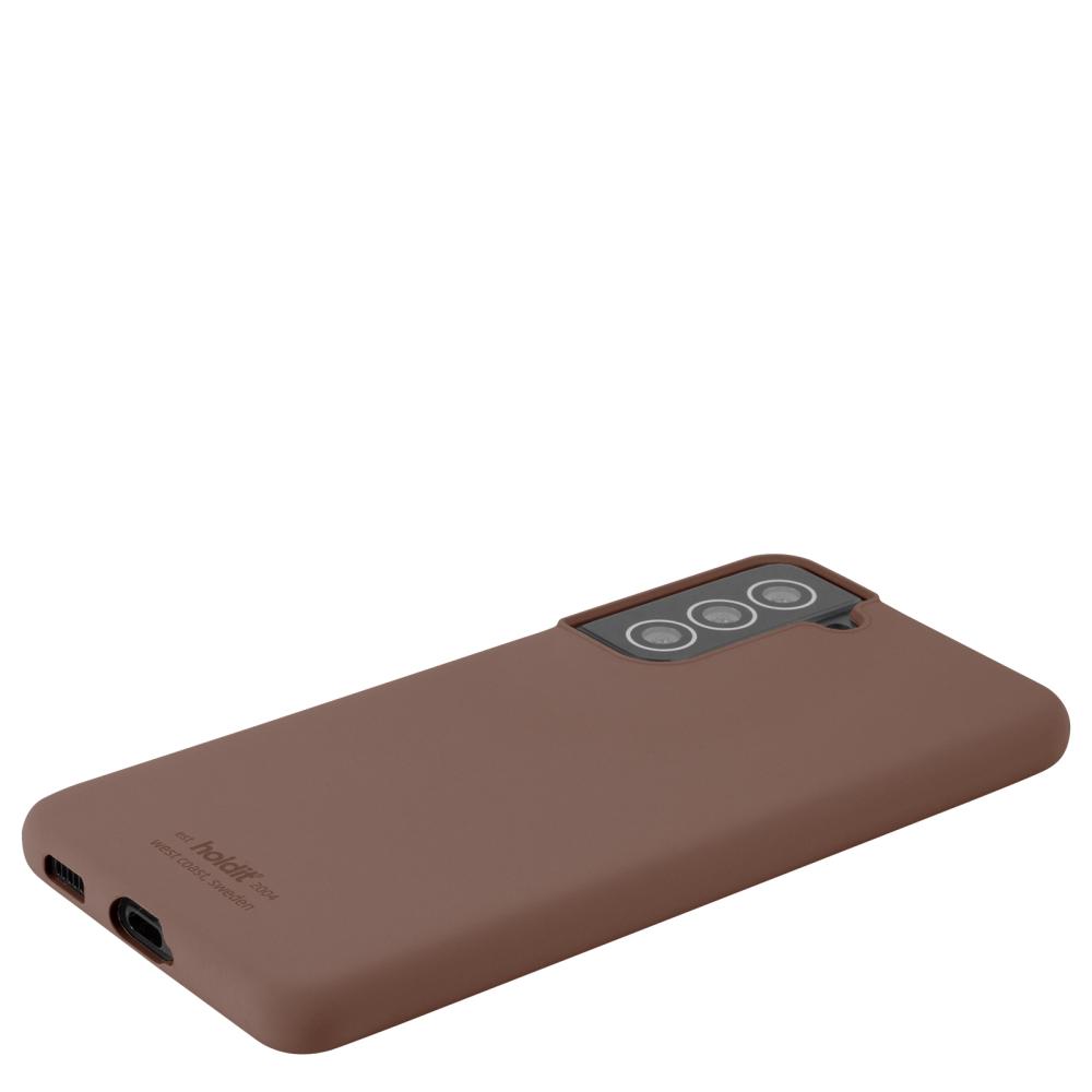 holdit Samsung Galaxy S22 Mobilskal Silikon Dark Brown