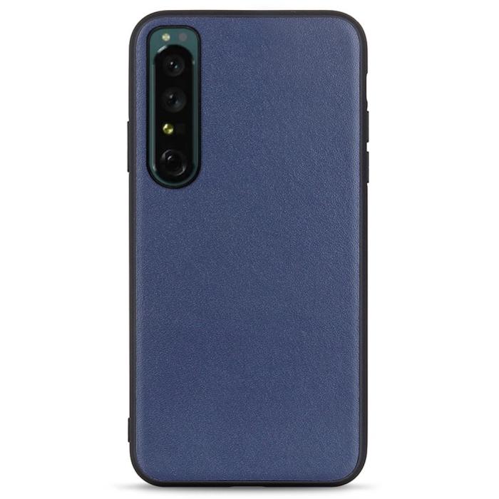 Bild 1, Sony Xperia 1 IV Skal Äkta Läder Hybrid Blå