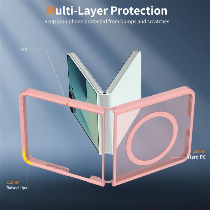 Bild 3, Samsung Galaxy Z Flip 8 Skal MagSafe TPU Rosa