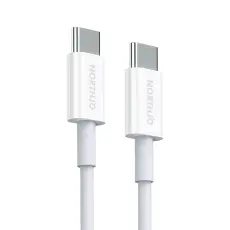 NORTHJO 1m 100W PD USB-C - USB-C Snabbladdnings Kabel Vit