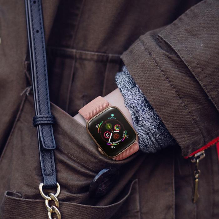Bild 6, Tech-Protect Justerbart Nylonarmband Apple Watch 38/40/41 Rosa