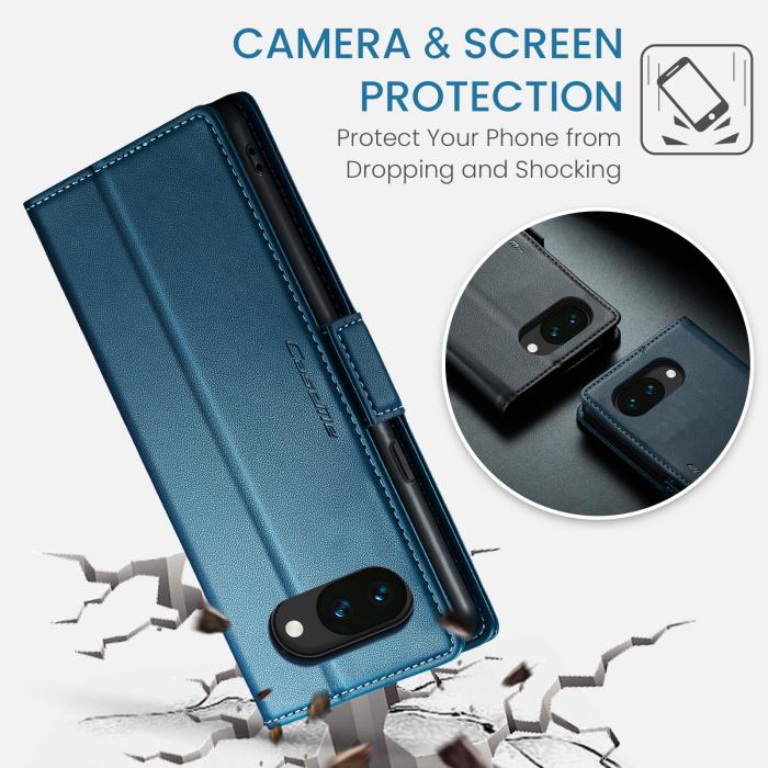 Bild 6, CASEME Google Pixel 10a Fodral RFID Läder Blå