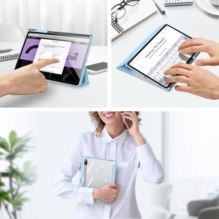 Bild 4, DUX DUCIS Galaxy Tab S9 Plus Fodral TOBY Tri-Fold Blå