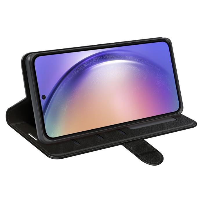 Bild 3, Samsung Galaxy A55 5G Fodral Crazy Horse Läder Svart