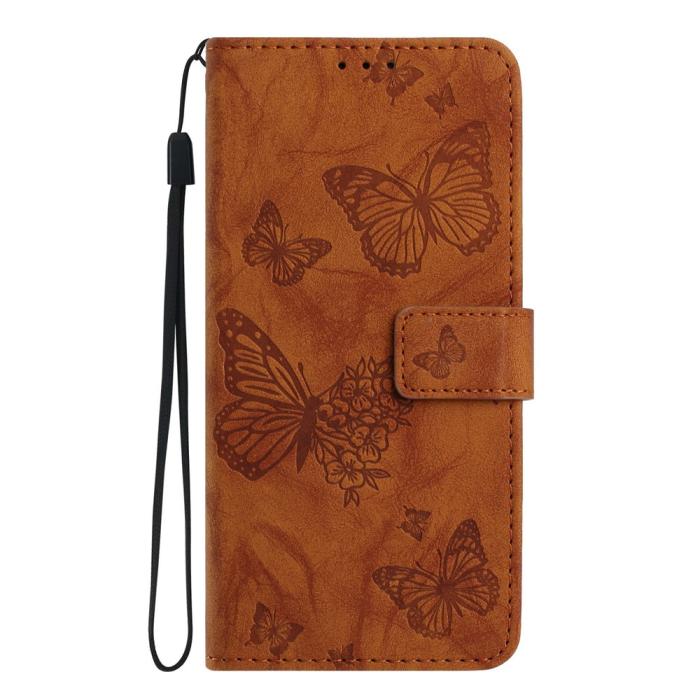 Bild 5, Samsung Galaxy S26 Fodral Fjäril Tryck Brun