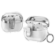 Samsung Galaxy Buds 3/3 Pro Skal Hybrid Transparent/Silver