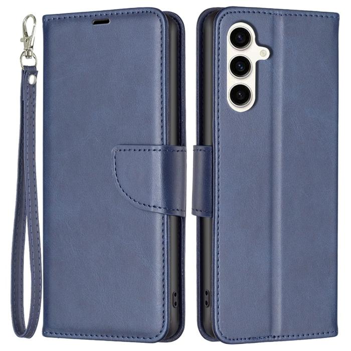Bild 1, Samsung Galaxy S24 FE Fodral Läder Mörk Blå