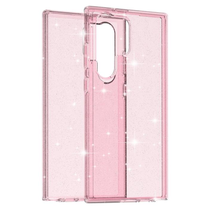 Bild 3, Samsung Galaxy S23 Ultra Skal Glitter Shockproof Hybrid Rosa