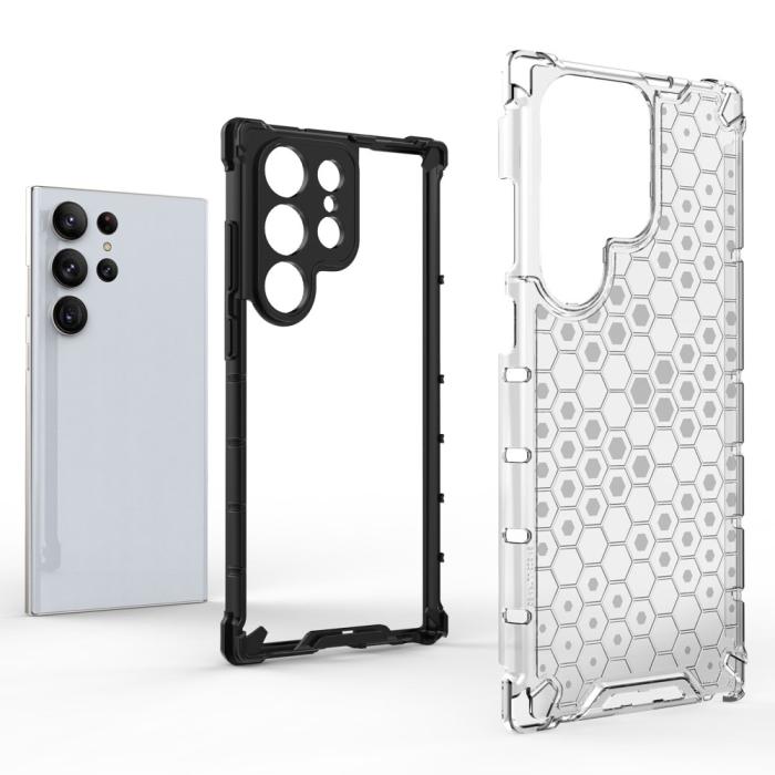Bild 2, Samsung Galaxy S23 Ultra Skal Shockproof Honeycomb Grå