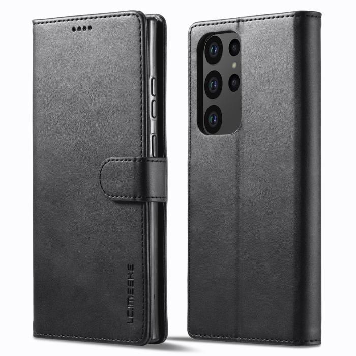Bild 1, LC.IMEEKE Samsung Galaxy S23 Ultra Fodral Läder Svart