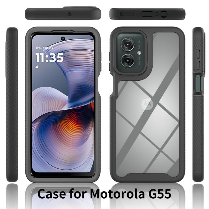 Bild 5, Motorola Moto G55 5G Skal Hybrid 360 Shockproof Svart