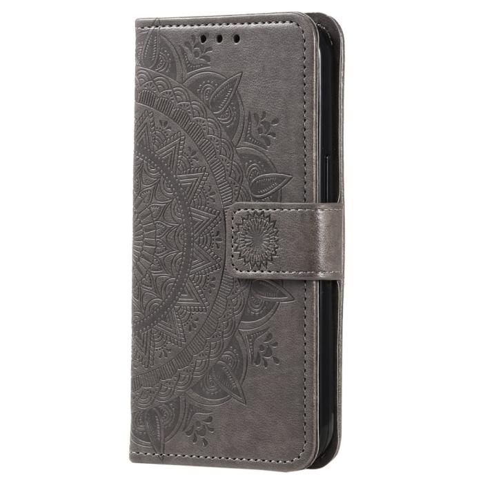 Bild 5, Sony Xperia 5 IV Fodral Mandala Läder Grå