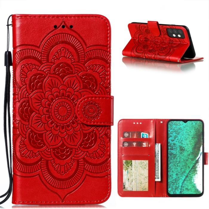 Bild 1, Samsung Galaxy A32 5G - Mandala Flower Fodral - Röd