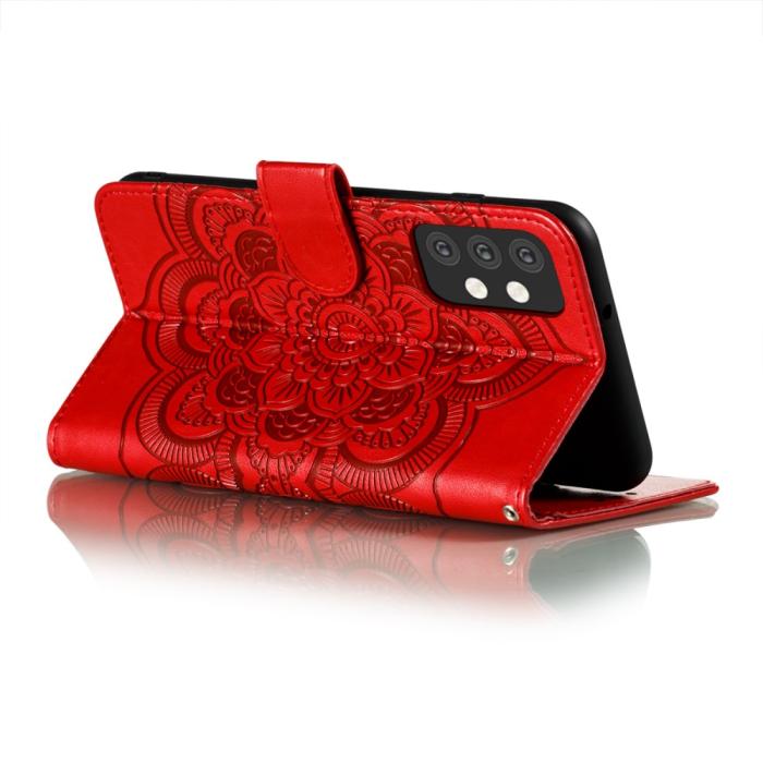 Bild 5, Samsung Galaxy A32 5G - Mandala Flower Fodral - Röd
