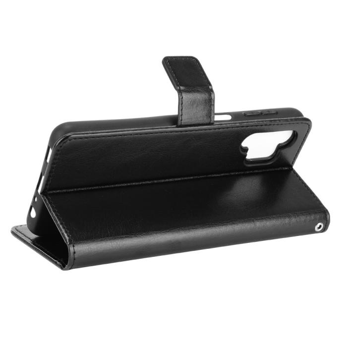 Bild 5, Samsung Galaxy A32 5G - Crazy Horse Läder Fodral - Svart