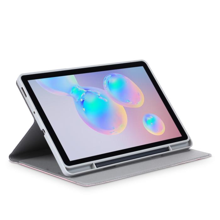 Bild 5, Samsung Galaxy Tab S6 Lite - Fodral Med Frontficka Och Pennhållare - Rosa