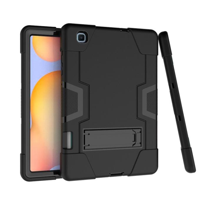 Bild 5, Samsung Galaxy Tab S6 Lite - Shockproof Hybrid Skal Med Kickstand - Svart
